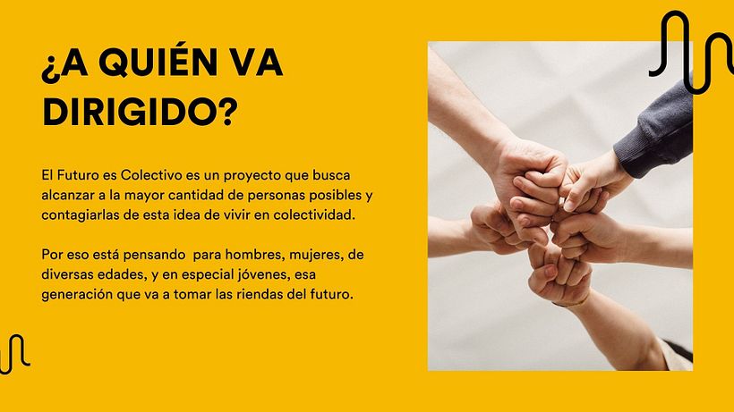 El futuro es colectivo — sello manos - Informationsdesign