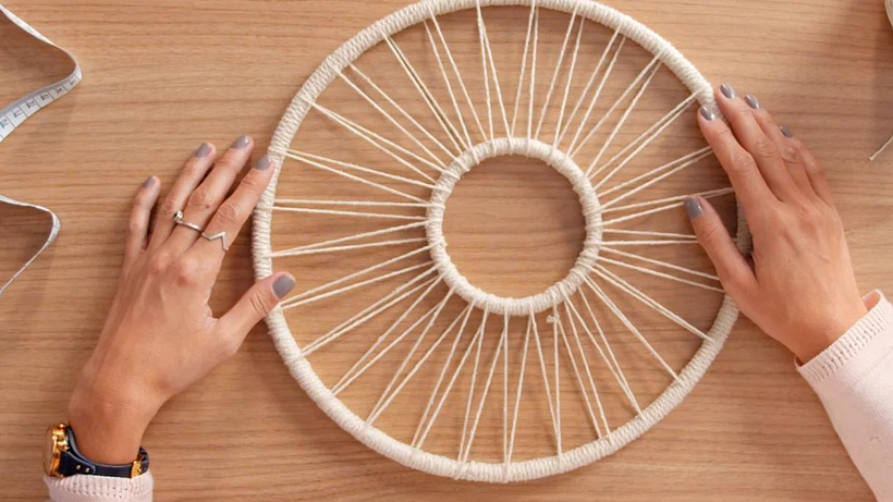 Weaving Tutorial: how to assemble the warp for a circular loom 15