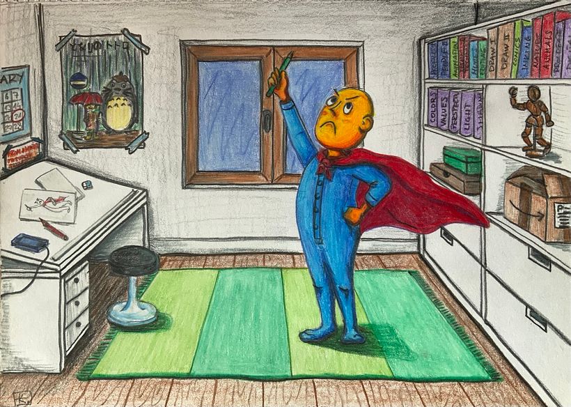 Repeat of the first drawing