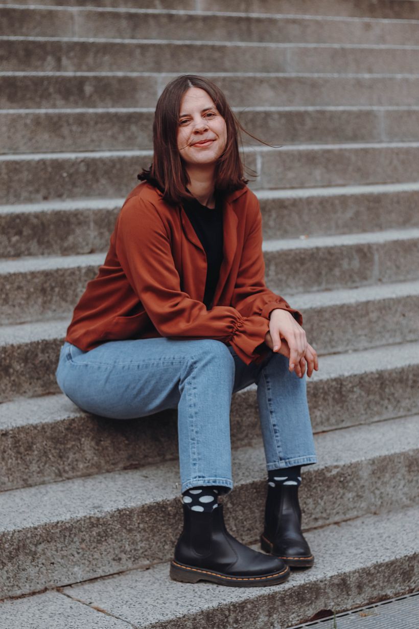 Nähmaschinentechniken für Anfänger • Das Schnittmuster als kurze Jacke mit gerafftem Ärmel nähen 1