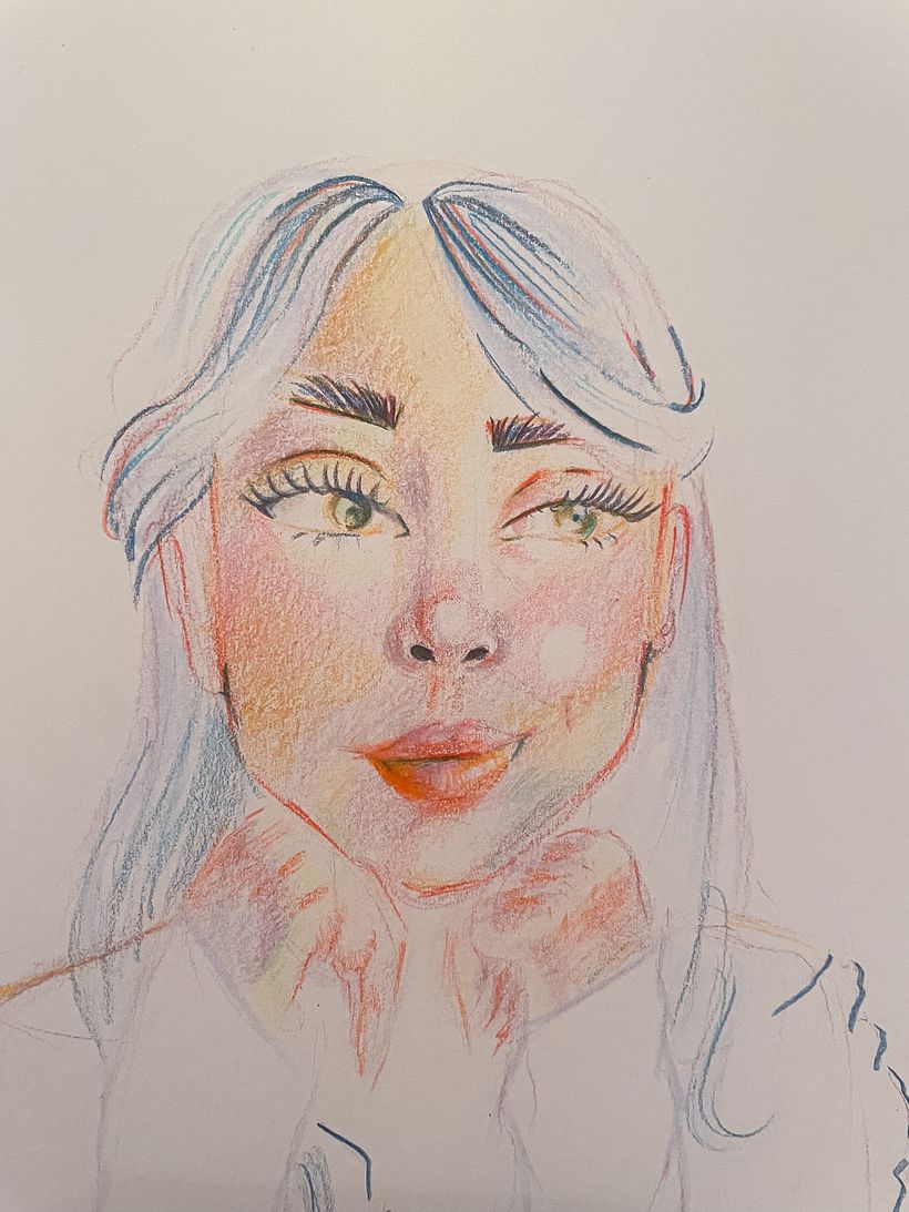 Mi proyecto del curso: Dibujo de retratos llamativos con lápices de colores 1