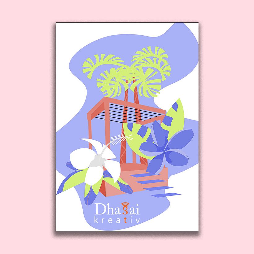 Stylized Vector Illustration in Pastel shades