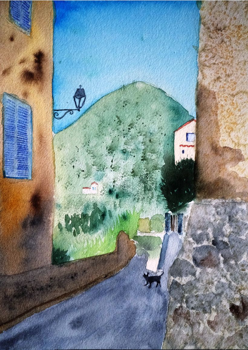 My project for course: Urban Landscapes in Watercolor 1