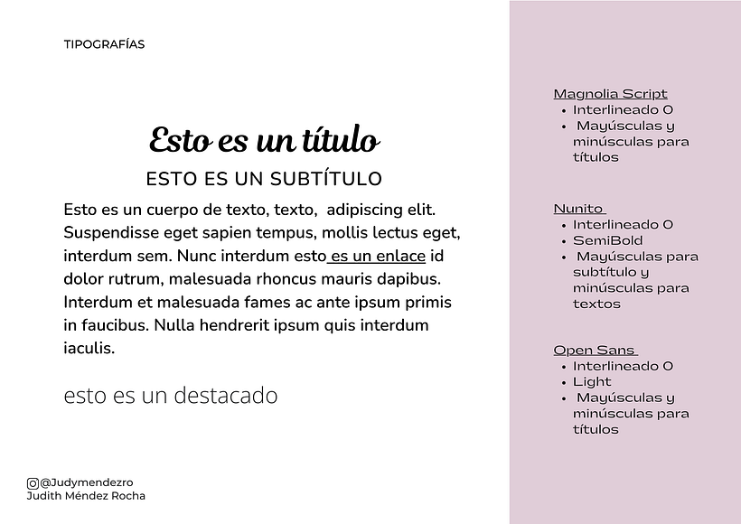Mi proyecto del curso: Diseño de feed de Instagram con Canva · Judith Méndez Rocha  5