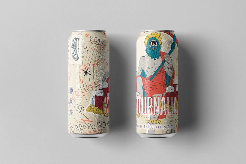 Etiqueta cerveza artesanal Saturnalia (28030 BrewingCo) 2