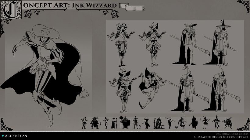 Ink Wizard: Character design for concept art. 2