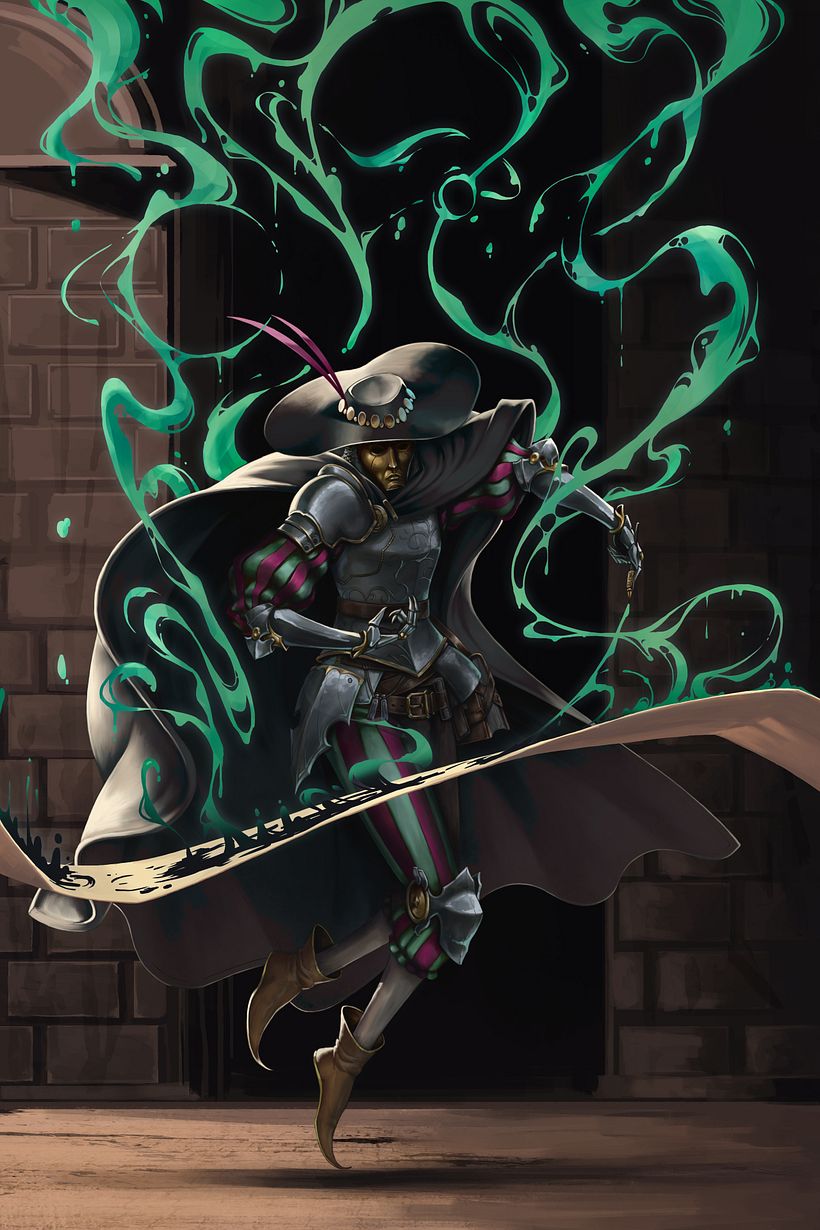 Ink Wizard: Character design for concept art. 6