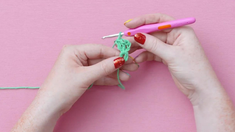 This is your first treble stitch