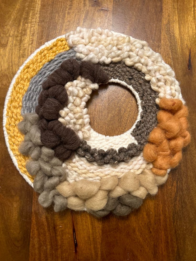 My project for course: Circular Weaving for Colorful Wall Decor 1