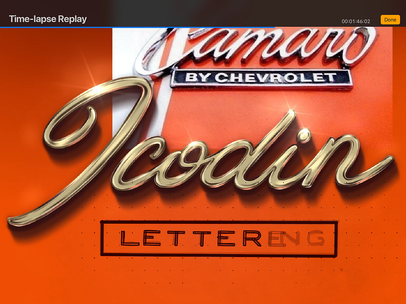 My name as a car brand: Designing 3D Chrome Letters in Procreate 5