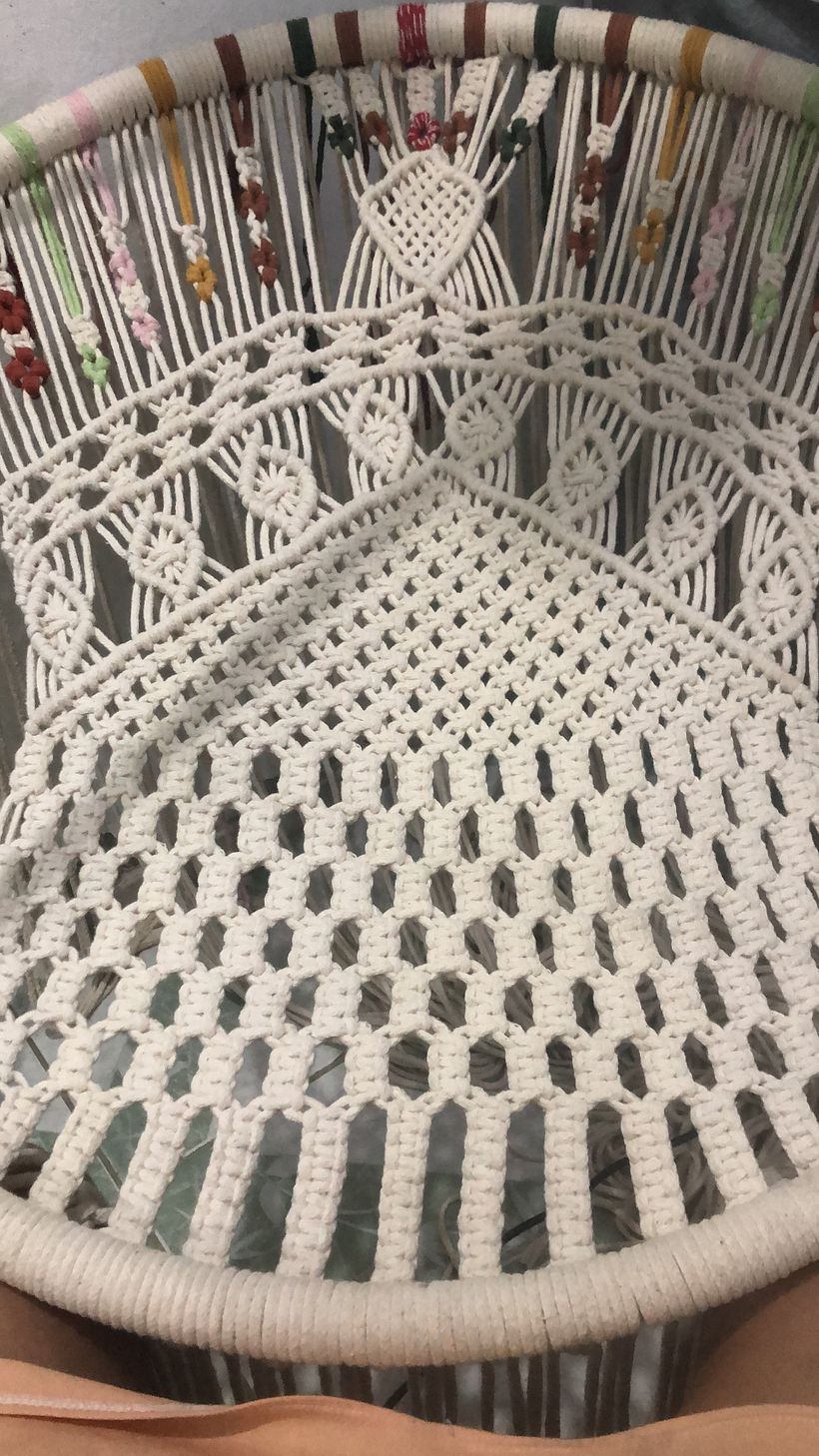 Meu projeto do curso: Macramê: design e construção de cadeira de balanço 2