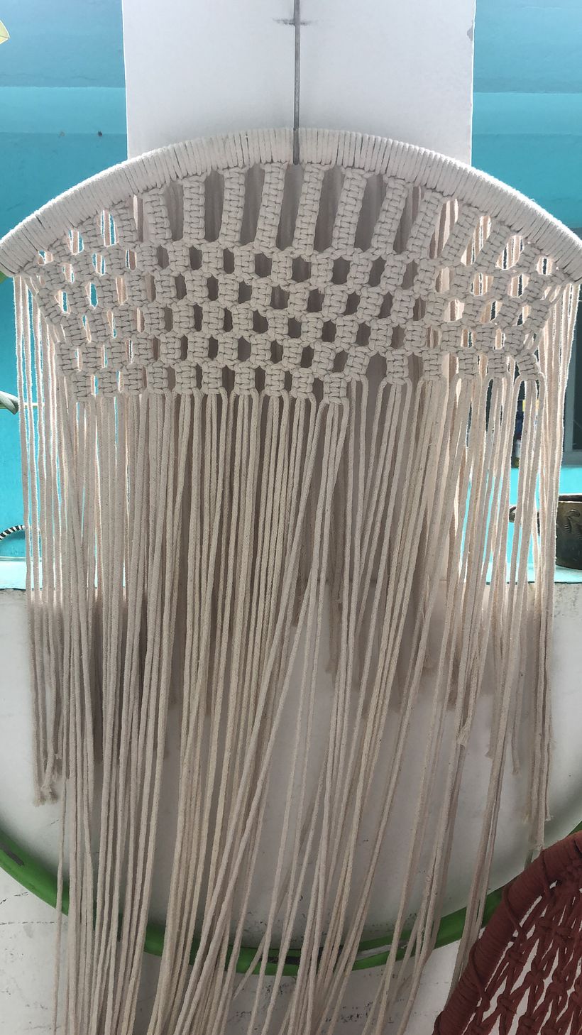 Meu projeto do curso: Macramê: design e construção de cadeira de balanço 4