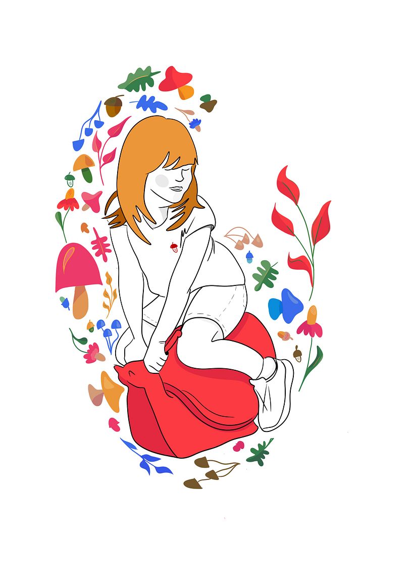Mi proyecto del curso: Retrato ilustrado con elementos botánicos 2