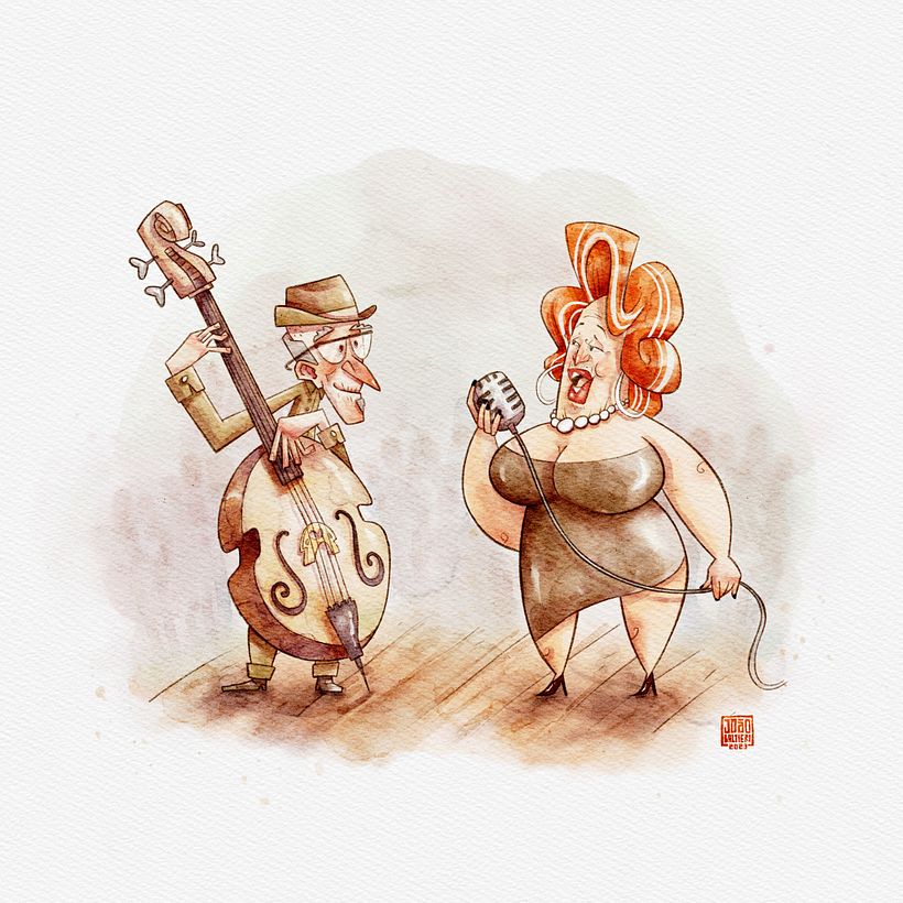 Meu projeto do curso: Fábrica de personagens ilustrados - Ilustración tradicional