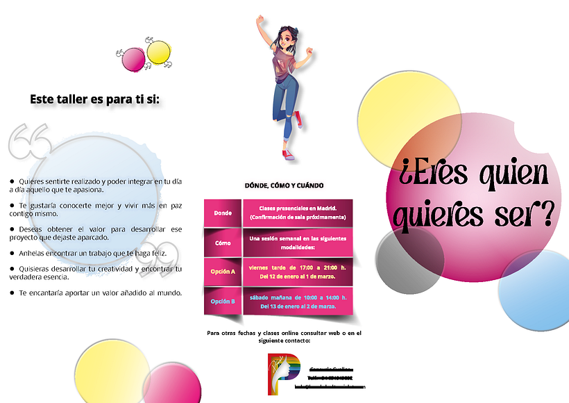Proyecto Propósito. Logotipo y Tríptico para taller motivacional. 3