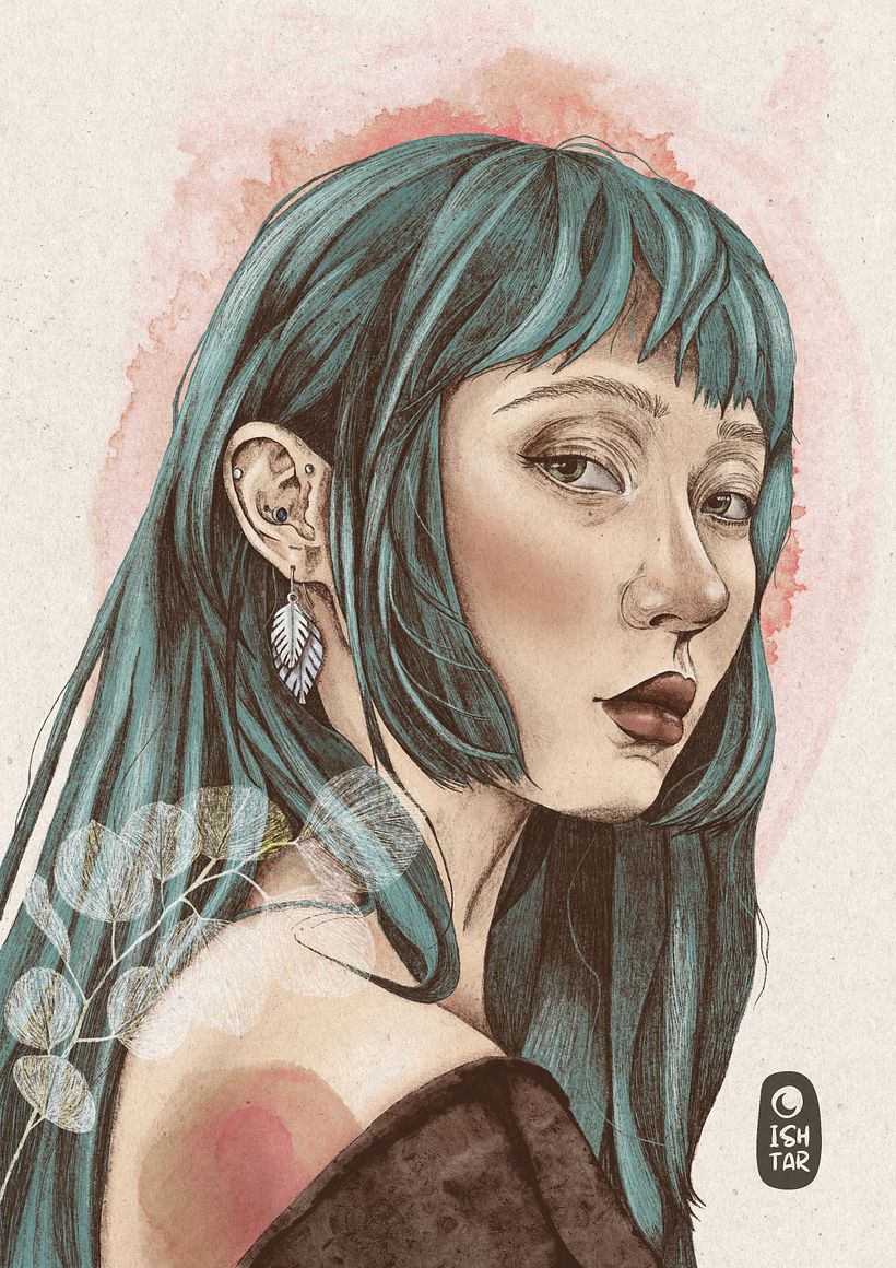Mi proyecto del curso: Retrato ilustrado con Procreate - Ilustración tradicional