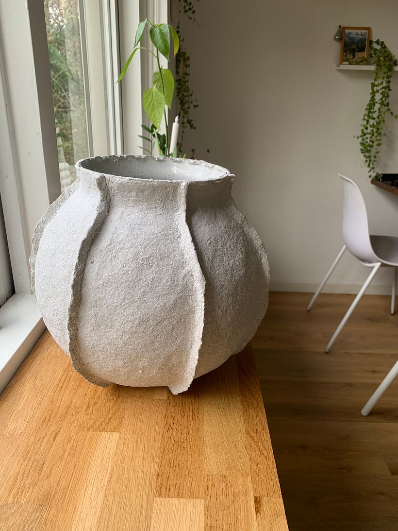 Lelijke grote vissenkom wordt mooie vaas/bloempot 1