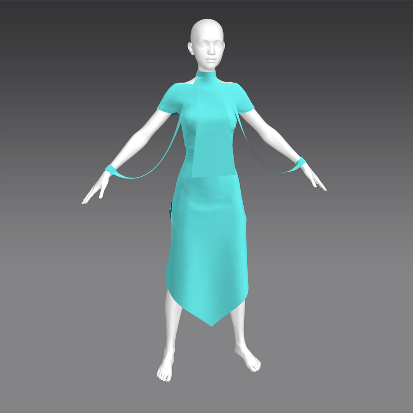 Meu projeto do curso: Moda digital 3D com Marvelous Designer e Cinema 4D 1