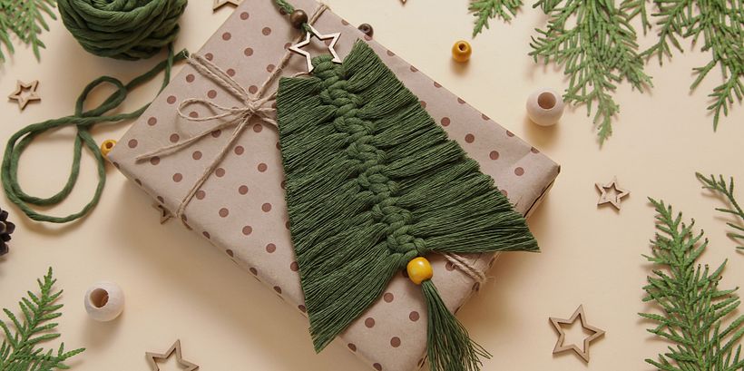 Tutorial: cómo hacer un árbol de Navidad en macramé 1
