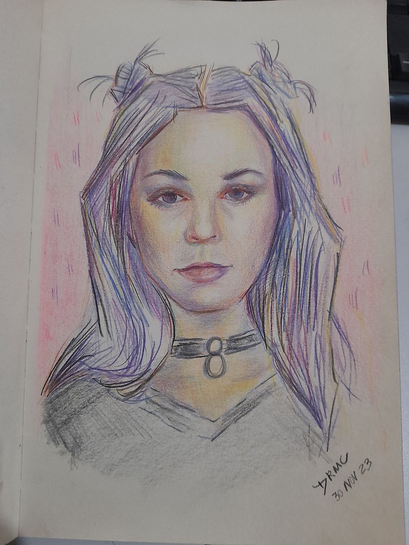 Meu projeto do curso: Desenho de retratos vibrantes com lápis de cor 1