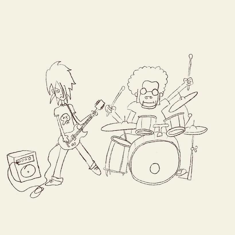 Boceto de la composición.