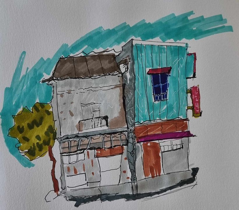 Sou brasil é a primeiravez desenhar, tenho marcadores é um pouco complicado