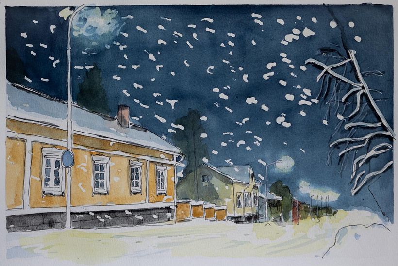 Lumisade ja ilta