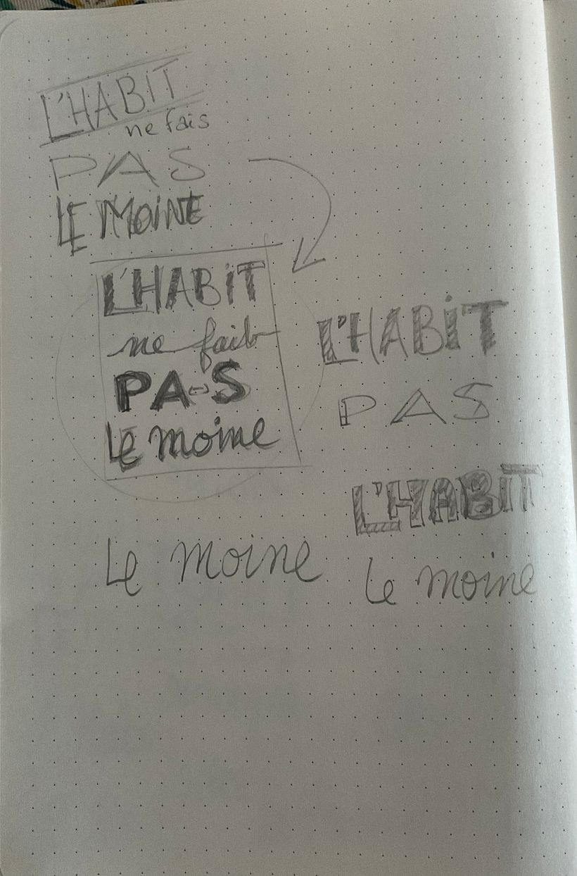 La compo que je pensais fair, mais au final j'ai modifié le texte du milieu 