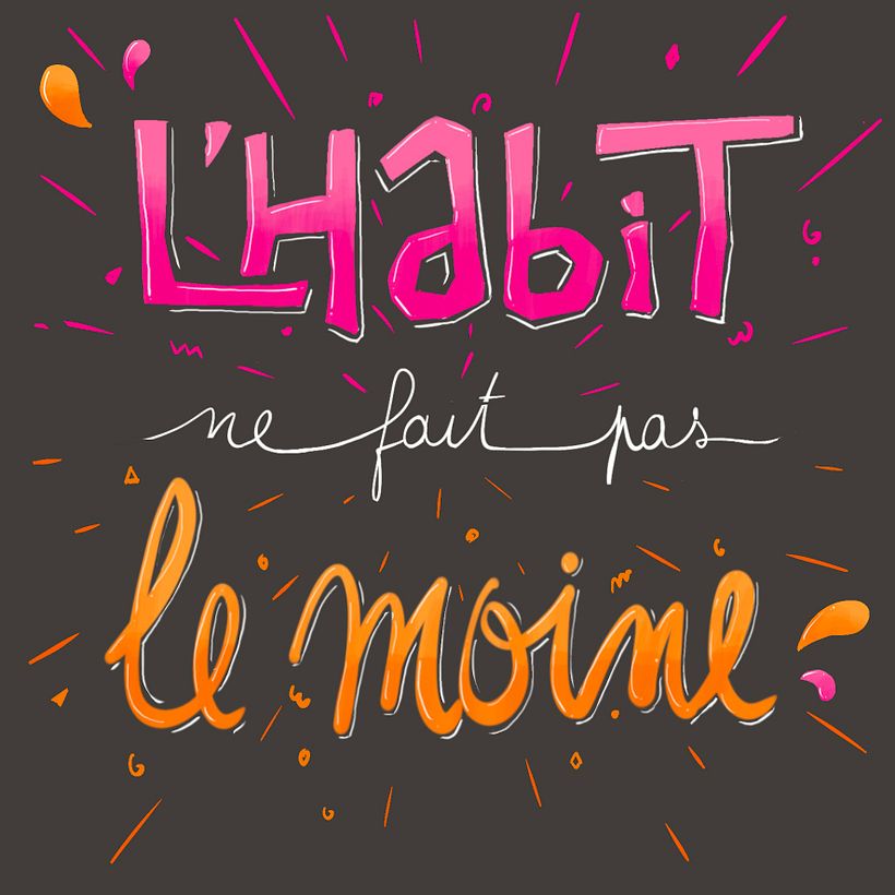 Mon projet du cours : Initiation au lettering manuel : composition de lettres colorées 5