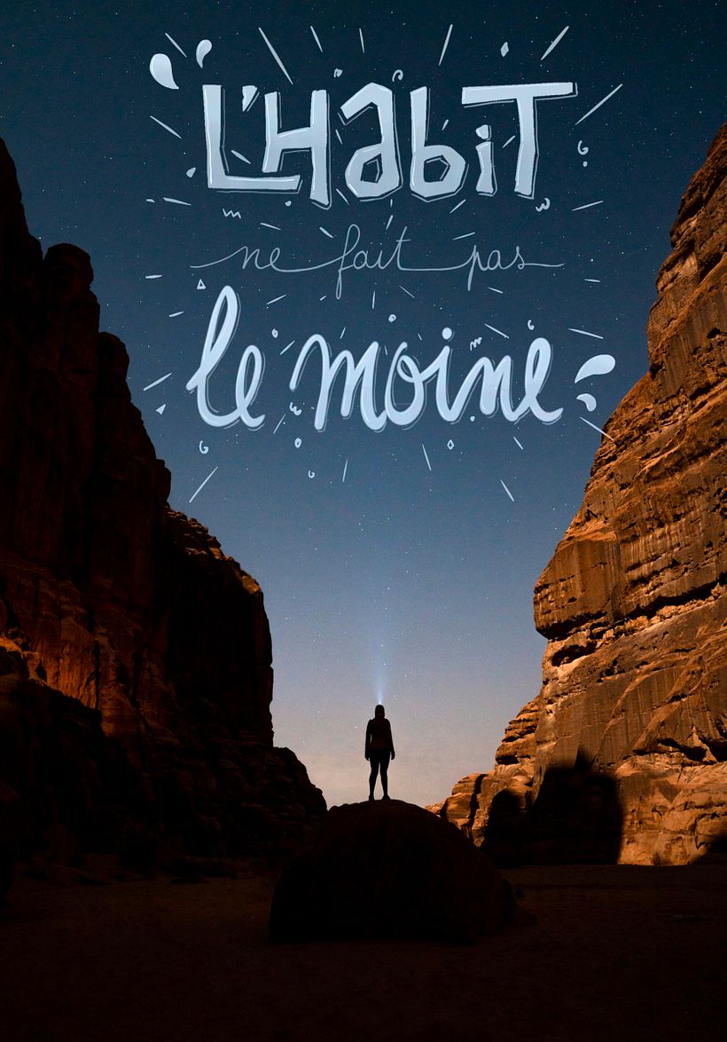 Mon projet du cours : Initiation au lettering manuel : composition de lettres colorées 7