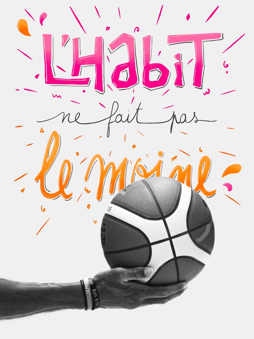 Mon projet du cours : Initiation au lettering manuel : composition de lettres colorées 10