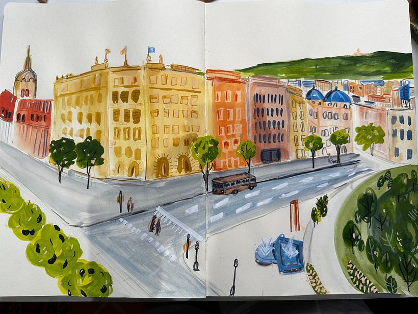 My project for course: Pictorial Sketchbook with Gouache 5