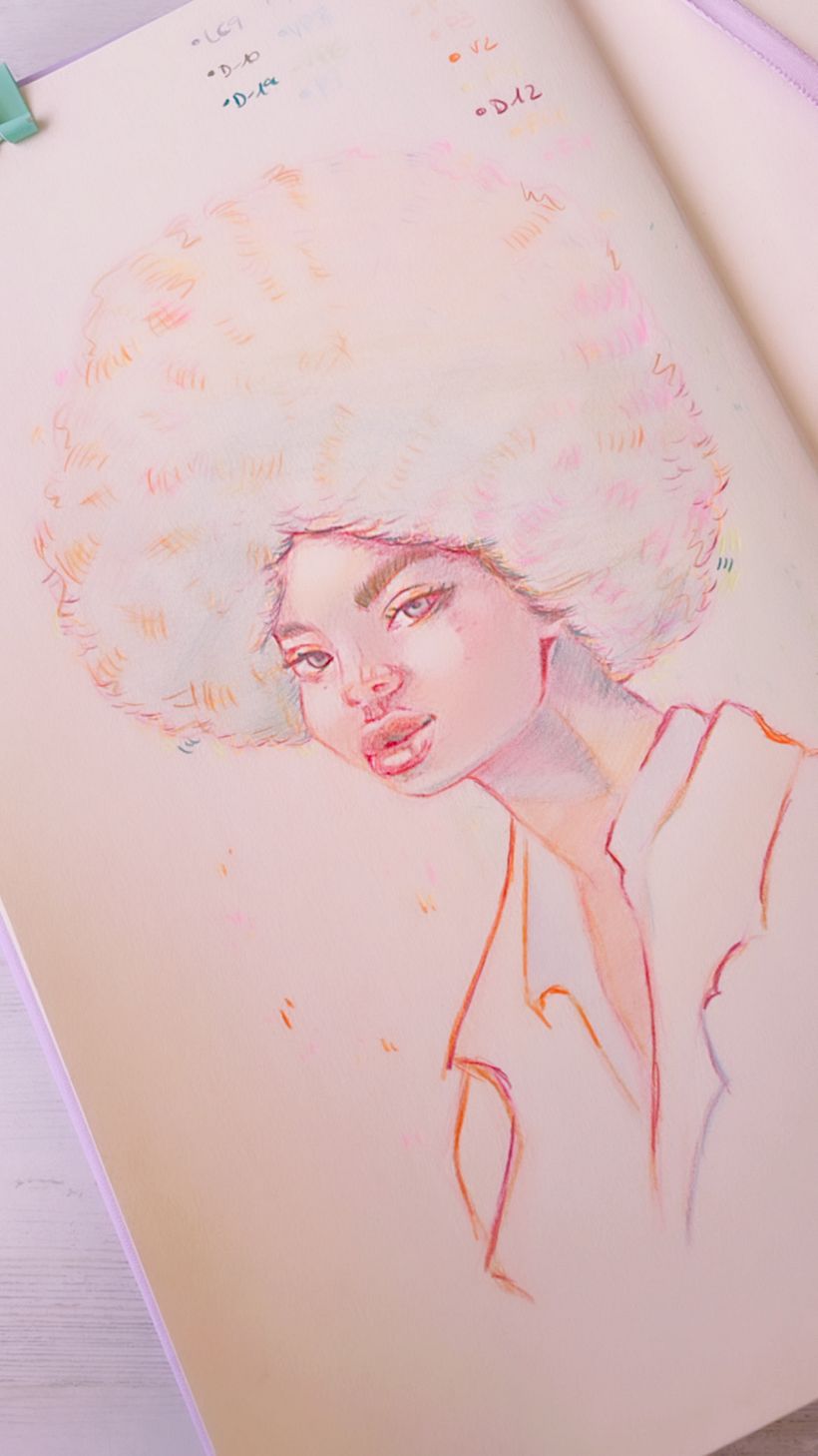 Mi proyecto del curso: Dibujo de retratos llamativos con lápices de colores 2