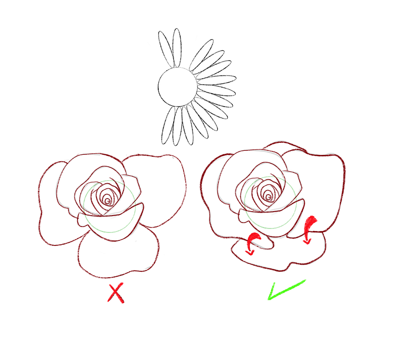 Tutorial: Cómo dibujar una rosa (+Descarga gratuita) 3