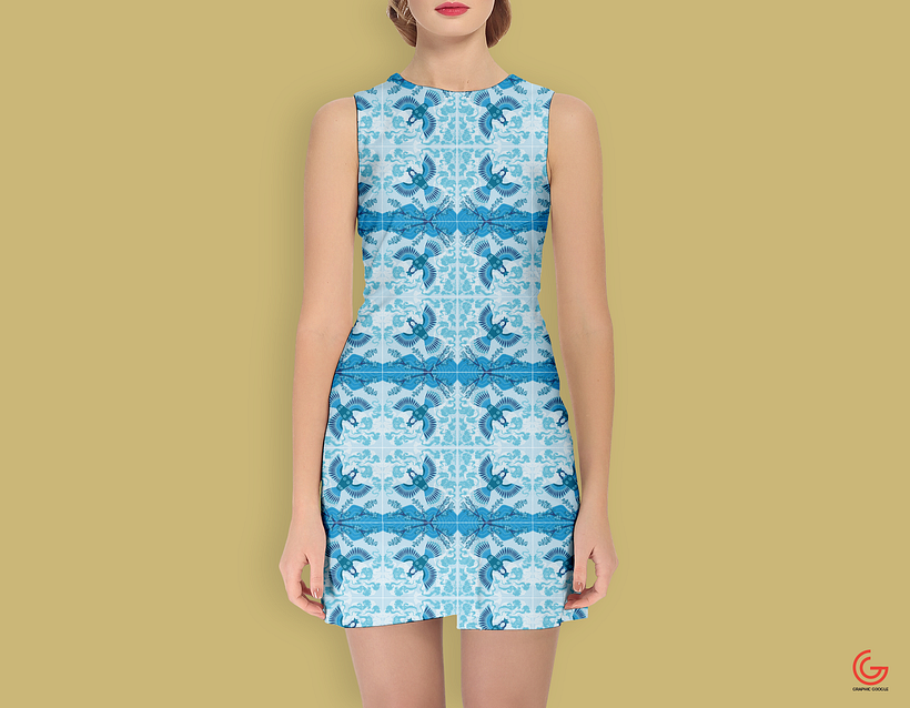 Works for this mockup, but it should be really thick fabric that keeps shape to look good in real life.