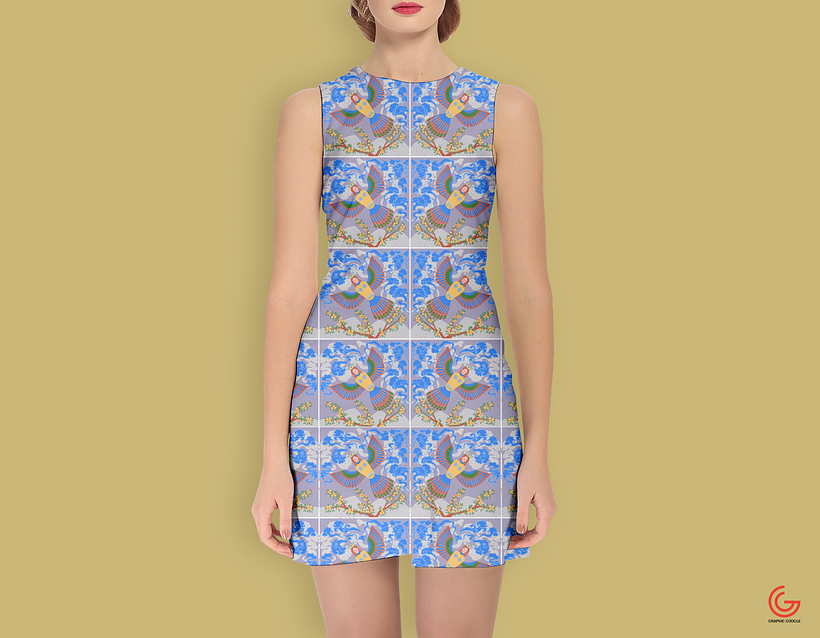 My project for course: Geometric Pattern Design. Chinese-Russian folklore mix-up 14