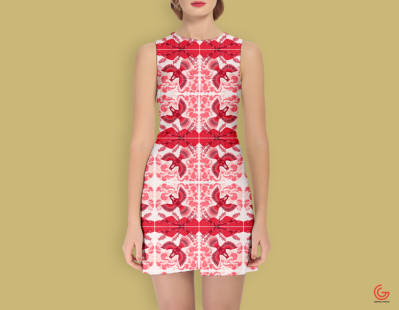 My project for course: Geometric Pattern Design. Chinese-Russian folklore mix-up 10