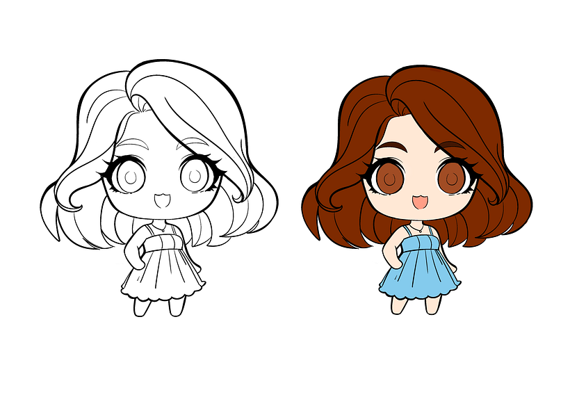 Tutorial gratuito en PDF: Cómo dibujar un personaje Chibi paso a paso. 2