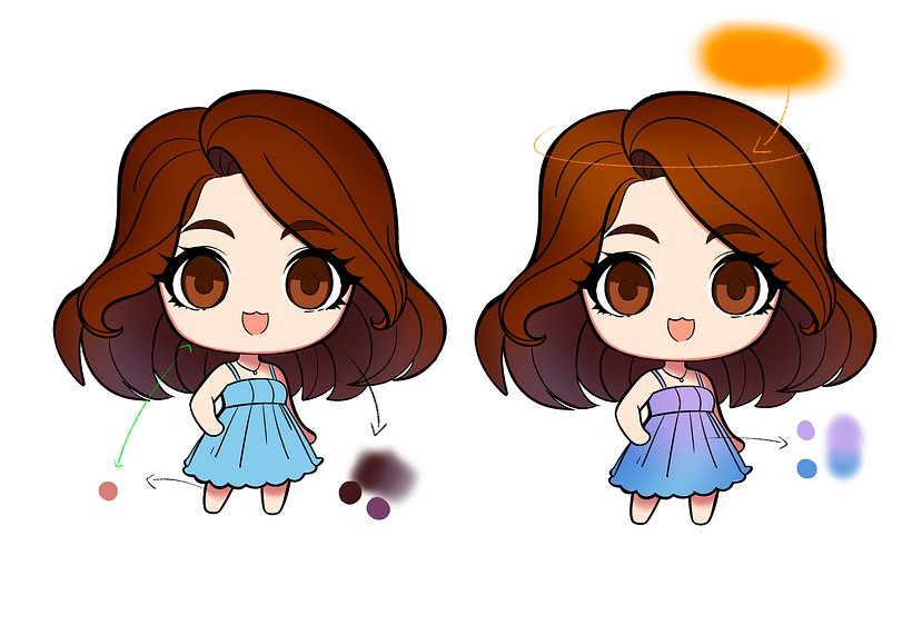 Tutorial gratuito en PDF: Cómo dibujar un personaje Chibi paso a paso. 6