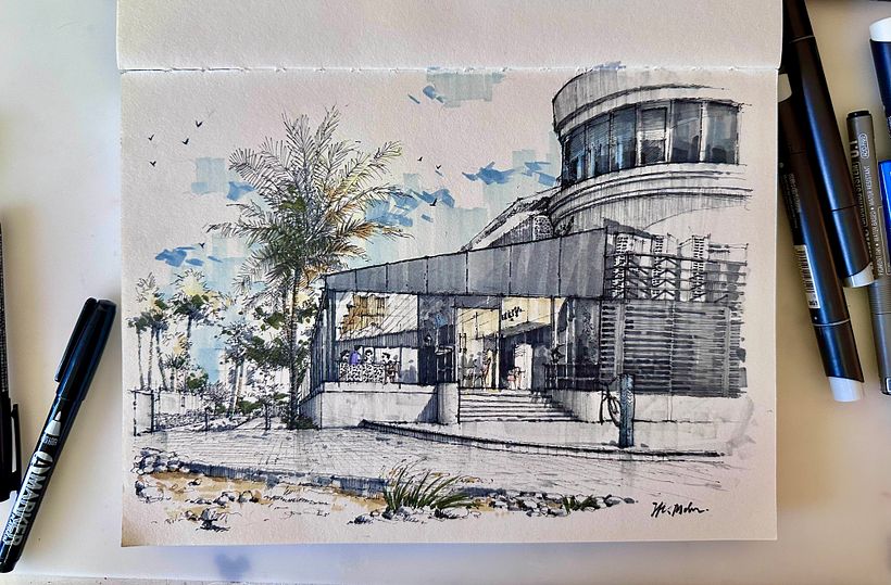 My project for course: Expressive Architectural Sketching with Colored Markers 4