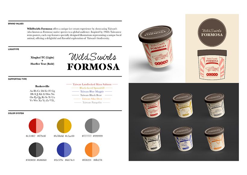 WildSwirls Formosa | My project for course: Typography Design for Brand Storytelling - Branding & Identity
