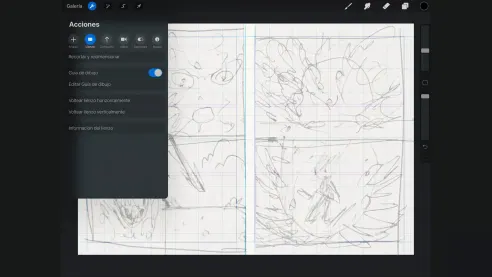 Activate the Drawing Guide to display a grid.