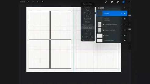 First of all draw the frames of the vignettes