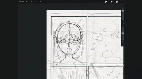 Start working on the sketch on the left page.
