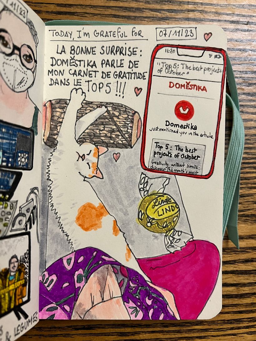 First mail I get in the morning is the very good  news that Domestika features my project in October's Top 5 blog