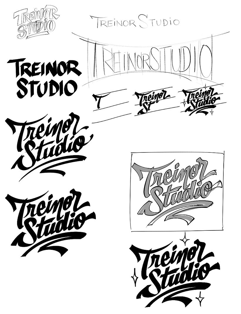 Sketching, I found some inconsistencies on the lettering and some ideas weren’t so cool to continue