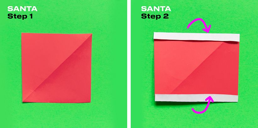 How to Make a Santa Claus and Christmas Trees in Origami 5