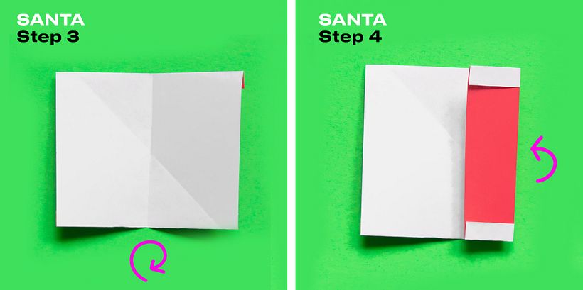 How to Make a Santa Claus and Christmas Trees in Origami 7