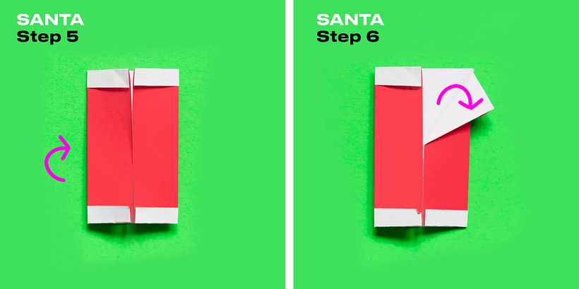 How to Make a Santa Claus and Christmas Trees in Origami 9