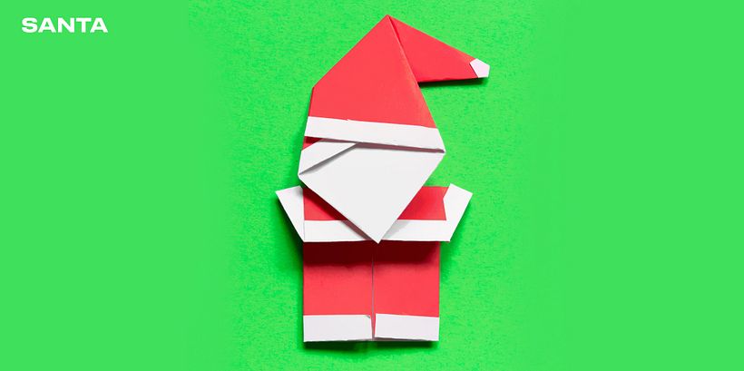 How to Make a Santa Claus and Christmas Trees in Origami 14